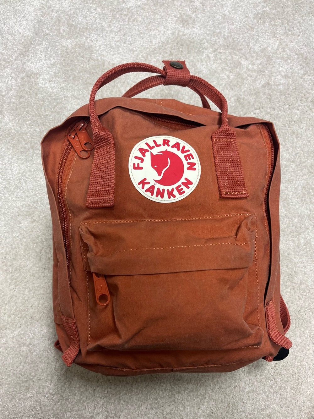 Fjallraven Kanken Backpack in Rust Orange — Mini